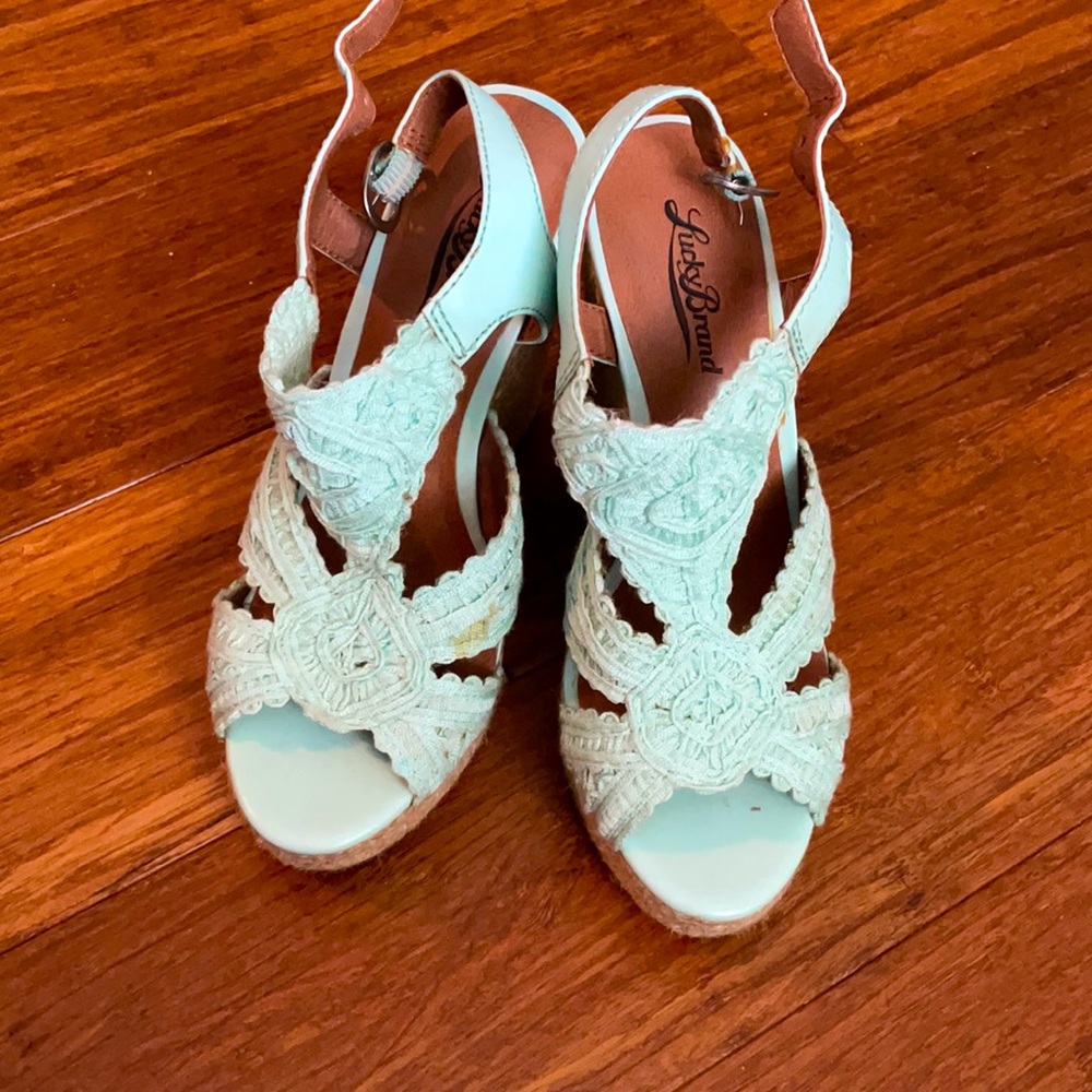 Lucky brand Lace high platforms